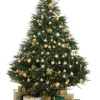 Ultra Realistic Christmas Trees<Christmas Tree World Brushed White Gold Wooden Tree Skirt (For 4Ft-6Ft Trees - Tight Fit)